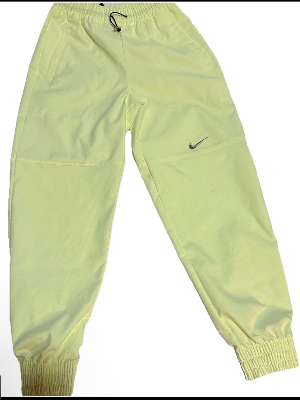 Nike Sportswear Swoosh Pants Joggers Barely Volt Yellow Green Woman Small